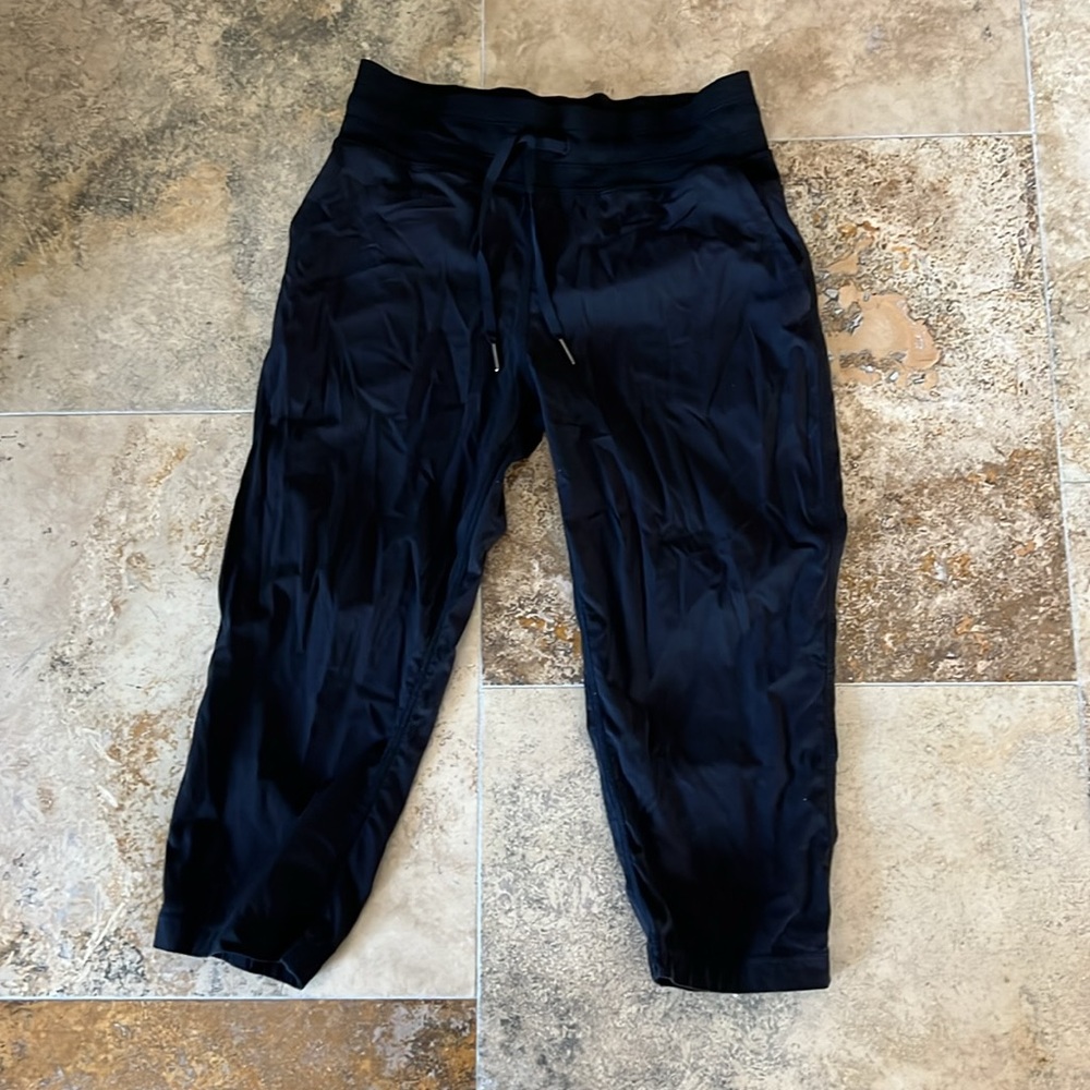 LULULEMON Womens Black Crop Tie front Pants